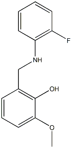 2-{[(2-fluorophenyl)amino]methyl}-6-methoxyphenol 结构式