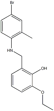 2-{[(4-bromo-2-methylphenyl)amino]methyl}-6-ethoxyphenol 结构式