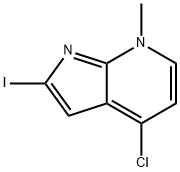 4‐chloro‐2‐iodo‐7‐methyl‐7h‐pyrrolo[2,3‐b]pyridine 结构式