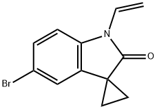 5'‐bromo‐1'‐ethenyl‐1',2'‐ dihydrospiro[cyclopropane‐1,3'‐indole]‐2'‐one 结构式