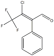 (2Z)-3-chloro-4,4,4-trifluoro-2-phenylbut-2-enal 结构式