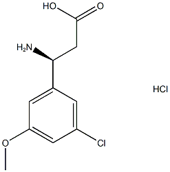 (s)-3-amino-3-(3-chloro-5-methoxyphenyl)propanoic acid hcl 结构式