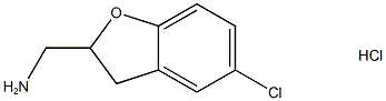 1-(5-chloro-2,3-dihydro-1-benzofuran-2-yl)methanamine hydrochloride 结构式