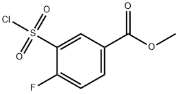 甲基 3-(氯磺酰)-4-氟苯酸盐 结构式