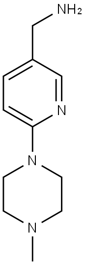 [6-(4-methylpiperazin-1-yl)pyridin-3-yl]methanamine 结构式