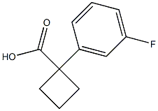 1-(3-fluorophenyl)cyclobutane-1-carboxylic acid 结构式