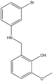 2-{[(3-bromophenyl)amino]methyl}-6-methoxyphenol 结构式