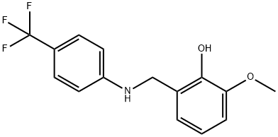 2-methoxy-6-({[4-(trifluoromethyl)phenyl]amino}methyl)phenol 结构式