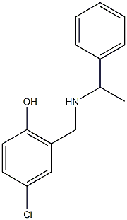 4-chloro-2-{[(1-phenylethyl)amino]methyl}phenol 结构式