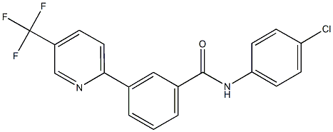 N-(4-chlorophenyl)-3-[5-(trifluoromethyl)-2-pyridinyl]benzenecarboxamide 结构式