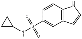 N‐cyclopropyl‐1H‐indole‐5‐sulfonamide 结构式