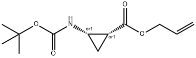 prop-2-en-1-yl (1R,2S)-rel-2-{[(tert-butoxy)carbonyl]amino}cyclopropane-1-carboxylate 结构式