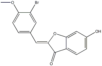 (2Z)-2-[(3-bromo-4-methoxyphenyl)methylidene]-6-hydroxy-2,3-dihydro-1-benzofuran-3-one 结构式