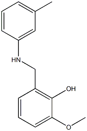 2-methoxy-6-{[(3-methylphenyl)amino]methyl}phenol 结构式