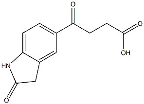 4-oxo-4-(2-oxo-2,3-dihydro-1H-indol-5-yl)butanoic acid 结构式