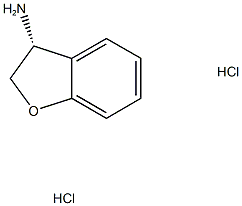 (3R)-2,3-dihydro-1-benzofuran-3-amine dihydrochloride 结构式