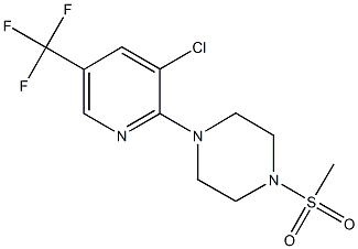 1-[3-chloro-5-(trifluoromethyl)pyridin-2-yl]-4-(methylsulfonyl)piperazine 结构式