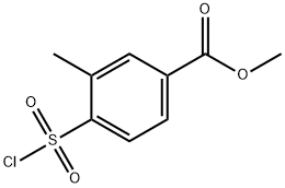 甲基 4-(氯磺酰)-3-甲基苯酸盐 结构式