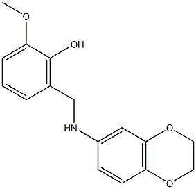 2-[(2,3-dihydro-1,4-benzodioxin-6-ylamino)methyl]-6-methoxyphenol 结构式