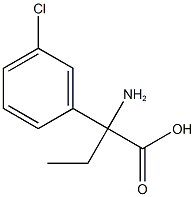 2-amino-2-(3-chlorophenyl)butanoic acid 结构式