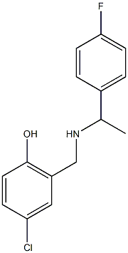 4-chloro-2-({[1-(4-fluorophenyl)ethyl]amino}methyl)phenol 结构式