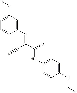 (2E)-2-cyano-N-(4-ethoxyphenyl)-3-(3-methoxyphenyl)acrylamide 结构式