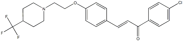 (E)-1-(4-chlorophenyl)-3-(4-{2-[4-(trifluoromethyl)piperidino]ethoxy}phenyl)-2-propen-1-one 结构式