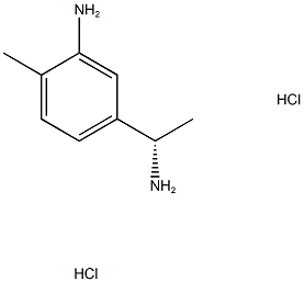 (S)-5-(1-Aminoethyl)-2-methylaniline dihydrochloride 结构式