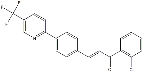 (E)-1-(2-chlorophenyl)-3-{4-[5-(trifluoromethyl)-2-pyridinyl]phenyl}-2-propen-1-one 结构式