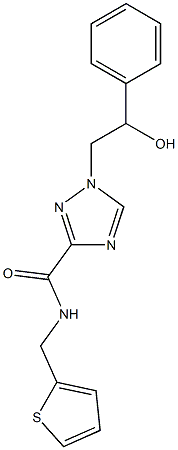 1-(2-hydroxy-2-phenylethyl)-N-(2-thienylmethyl)-1H-1,2,4-triazole-3-carboxamide 结构式