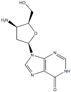 3''-AMINO-2'', 3''-DIDEOYINOSINE 结构式