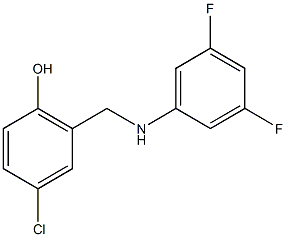 4-chloro-2-{[(3,5-difluorophenyl)amino]methyl}phenol 结构式