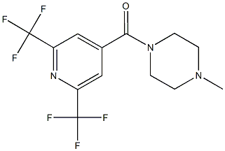 [2,6-bis(trifluoromethyl)-4-pyridinyl](4-methylpiperazino)methanone 结构式