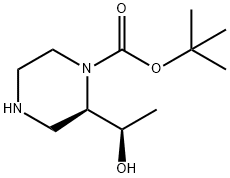 (R)-1-BOC-2-((R)-1-羟基乙基)哌嗪 结构式