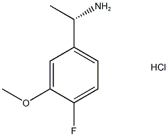 (S)-1-(4-Fluoro-3-methoxyphenyl)ethanamine hydrochloride 结构式