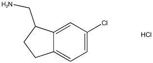 1-(6-chloro-2,3-dihydro-1H-inden-1-yl)methanamine hydrochloride 结构式