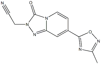 [7-(3-methyl-1,2,4-oxadiazol-5-yl)-3-oxo[1,2,4]triazolo[4,3-a]pyridin-2(3H)-yl]acetonitrile 结构式