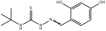 N1-(tert-butyl)-2-(2,4-dihydroxybenzylidene)hydrazine-1-carbothioamide 结构式