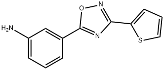 3-[3-(thiophen-2-yl)-1,2,4-oxadiazol-5-yl]aniline 结构式