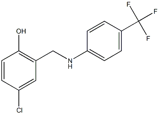 4-chloro-2-({[4-(trifluoromethyl)phenyl]amino}methyl)phenol 结构式