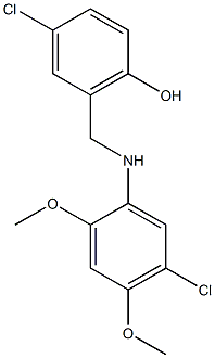 4-chloro-2-{[(5-chloro-2,4-dimethoxyphenyl)amino]methyl}phenol 结构式