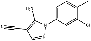 5-胺-1-(3-氯-4-甲基苯基)-1H-吡唑-4-甲腈 结构式