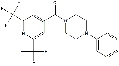 [2,6-bis(trifluoromethyl)-4-pyridinyl](4-phenylpiperazino)methanone 结构式