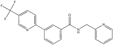 N-(2-pyridinylmethyl)-3-[5-(trifluoromethyl)-2-pyridinyl]benzenecarboxamide 结构式