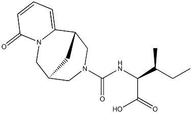 (2S,3S)-3-methyl-2-{[(1S,9R)-6-oxo-7,11-diazatricyclo[7.3.1.0]trideca-2,4-diene-11-carbonyl]amino}pentanoic acid 结构式