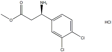 (R)-Methyl 3-amino-3-(3,4-dichlorophenyl)propanoate hydrochloride 结构式
