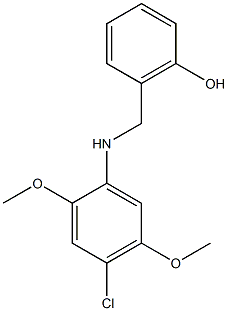 2-{[(4-chloro-2,5-dimethoxyphenyl)amino]methyl}phenol 结构式