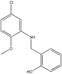 2-{[(5-chloro-2-methoxyphenyl)amino]methyl}phenol 结构式