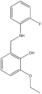 2-ethoxy-6-{[(2-fluorophenyl)amino]methyl}phenol 结构式