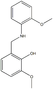 2-methoxy-6-{[(2-methoxyphenyl)amino]methyl}phenol 结构式